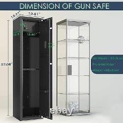 Biometric Rifle Quick Access Fingerprint Cabinet Steel Electronic 5 Gun Storage