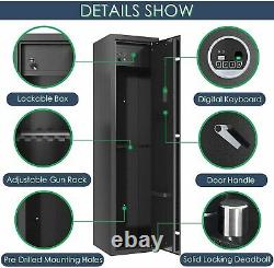 Biometric Rifle Quick Access Fingerprint Cabinet Steel Electronic 5 Gun Storage