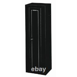 Black 10 Gun Security Cabinet Safe Storage Rifle Shotgun Steel Firearm Ammo Lock