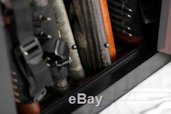 Black 10 Gun Security Cabinet Safe Storage Rifle Shotgun Steel Firearm Ammo Lock