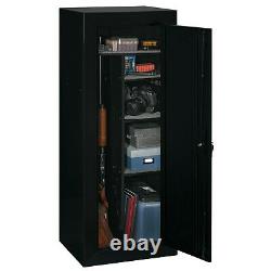 Black 18 Gun Security Cabinet Safe Storage Rifle Shotgun Steel Firearm Ammo Lock