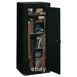 Black 18 Gun Security Cabinet Safe Storage Rifle Shotgun Steel Firearm Ammo Lock