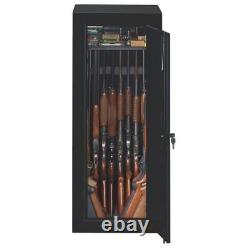 Black 22 Gun Security Cabinet Safe Storage Rifle Shotgun Steel Firearm Ammo Lock