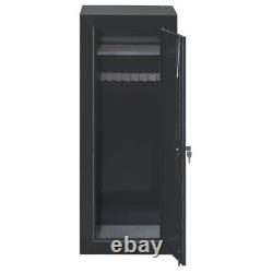 Black 22 Gun Security Cabinet Safe Storage Rifle Shotgun Steel Firearm Ammo Lock