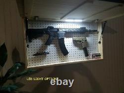 Black And Burnt American Flag Gun Concealment Cabinet Ar Ak Hidden Storage Safe