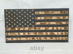 Black And Burnt American Flag Gun Concealment Cabinet Ar Ak Hidden Storage Safe