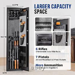 BlackSmith 6 Rifle Gun Safe Biometric Rifle Safe Fingerprint Gun Cabinet