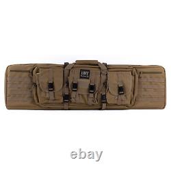 Bulldog Cases Tactical Double Rifle Case Durable Nylon 43 Inches Gun Storage Bag