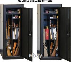 Cabinet Safe 18 Gun Lockable Storage Security Rifle Handgun Steel Organizer