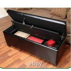 Classic Gun Concealment Safe Bench Wood Storage Cabinet Heavy Steel Home Jewelry