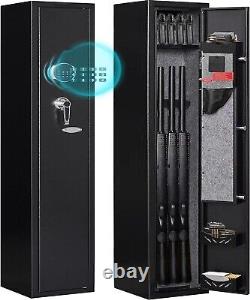 Compact 1.73 Cubic Feet Gun Safe Floor Mounted with Removable Storage Shelves