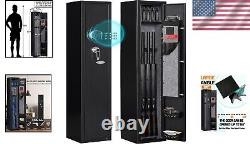 Compact 1.73 Cubic Feet Gun Safe Floor Mounted with Removable Storage Shelves