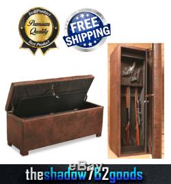 Concealment Gun Firearm SAFE CABINET STORAGE WOOD BENCH American Home Furniture