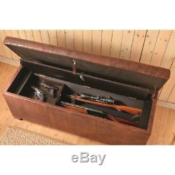 Concealment Gun Firearm SAFE CABINET STORAGE WOOD BENCH American Home Furniture