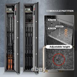 DIOSMIO 5 Gun Rifle Storage Safe Cabinet Security Keyboard Lock Quick Access Key