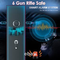 DIOSMIO Large Rifle Safe Quick Access 6-Gun Storage Cabinet with Pistol Lock Box