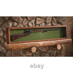 Decorative Rifle Gun/Sword Wood Display Case Wall Mount Locking Storage Rack