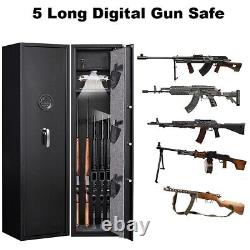 Digital 5 Gun Rifle Shotgun Safe Steel Gun Storage Cabinet Gun Lock Quick Access