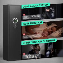 Digital Gun Cabinet for 8-12 Rifles, Gun Safe with Removable Shelf and LED Light