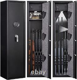 Digital Gun Safe with Separate Pistol Lock Box, Smart Rifle Gun Storage Cabinet