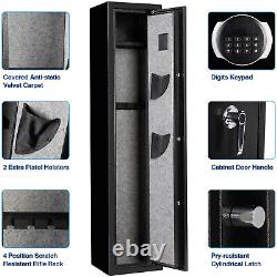 Digital Keypad 4 Gun Rifle Storage Safe Box Cabinet Lock Quick Access Cabinet US