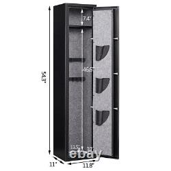 Digital Keypad Gun Rifle Cabinet Black Metal Storage Safe Quick Access Cabinet