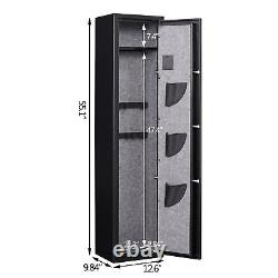 Digital Keypad Gun Rifle Cabinet Metal Storage Safe Quick Access Cabinet Black