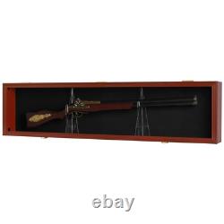 DisplayGifts 43 Rifle Shotgun Display Case Wall Mounted Rack Gun Storage Cabinet