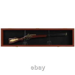 DisplayGifts 43 Rifle Shotgun Display Case Wall Mounted Rack Gun Storage Cabinet