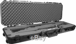 Double Carry Rifle Hard Case Foam Padded withWheels Gun Storage Watertight Airline