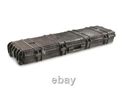 Double Rifle Shotgun Hard Case Waterproof Lockable Foam Gun Storage Box w Wheels