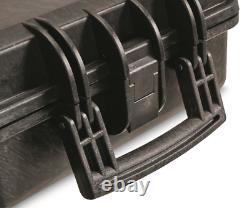 Double Rifle Shotgun Hard Case Waterproof Lockable Foam Gun Storage Box w Wheels