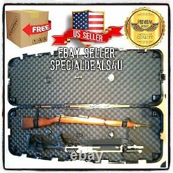 Double Scoped 2 Rifles Gun Travel Case Storage Hard Lockable Hunting Bow Pistol