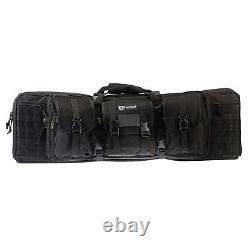 Drago 12-301BL MOLLE Black 36 Double Gun Tactical Rifle Soft Case