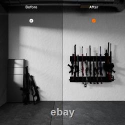 Durable Tactical Gun Wall Mount Rack For 12 Rifle, Shotgun Display Storage USA