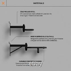 Durable Tactical Gun Wall Mount Rack For 12 Rifle, Shotgun Display Storage USA