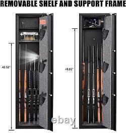 Electric Gun Safe, Rifle Safe with LCD Sreen and Silent Mode for Home Rifles