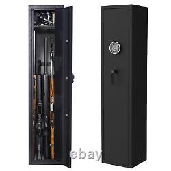 Electronic Large 5 Gun Rifle Storage Safe Box Cabinet Digital Lock Quick Access