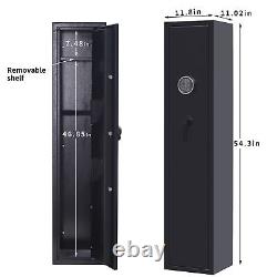 Electronic Large 5 Gun Rifle Storage Safe Box Cabinet Digital Lock Quick Access