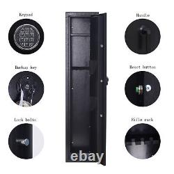 Electronic Large 5 Gun Rifle Storage Safe Box Cabinet Digital Lock Quick Access