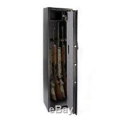 Electronic Lock 5-Gun Rifle Safe Large Security Storage Cabinet Locker & Loc