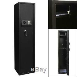 Electronic Lock 5-Gun Rifle Safe Large Security Storage Cabinet Locker & Loc