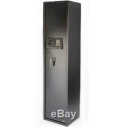 Electronic Lock 5-Gun Rifle Safe Large Security Storage Cabinet Locker & Loc