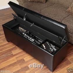 Entryway Bench Gun Concealment Storage Compartment Hidden Rifle Lock Cabinet New