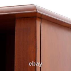 Entryway Gun Cabinet Concealment Bench in Medium Cherry Solid Wood 4-Gun Storage