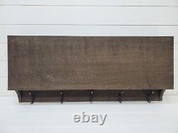 Entryway gun concealment storage safe coat rack farmhouse rustic jacobean