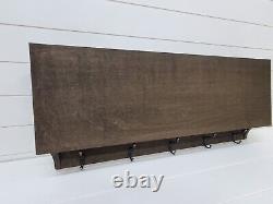 Entryway gun concealment storage safe coat rack farmhouse rustic jacobean