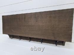 Entryway gun concealment storage safe coat rack farmhouse rustic jacobean