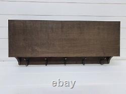 Entryway gun concealment storage safe coat rack farmhouse rustic jacobean