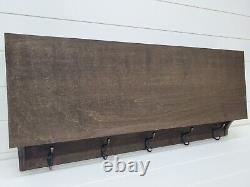 Entryway gun concealment storage safe coat rack farmhouse rustic jacobean